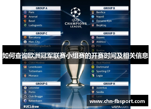 如何查询欧洲冠军联赛小组赛的开赛时间及相关信息 如何查询欧洲冠军联赛小组赛的开赛时间及相关信息